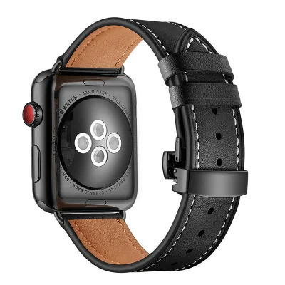 Cinturino per orologio intelligente in vera pelle di vendita caldo Apple Watch Band 42mm